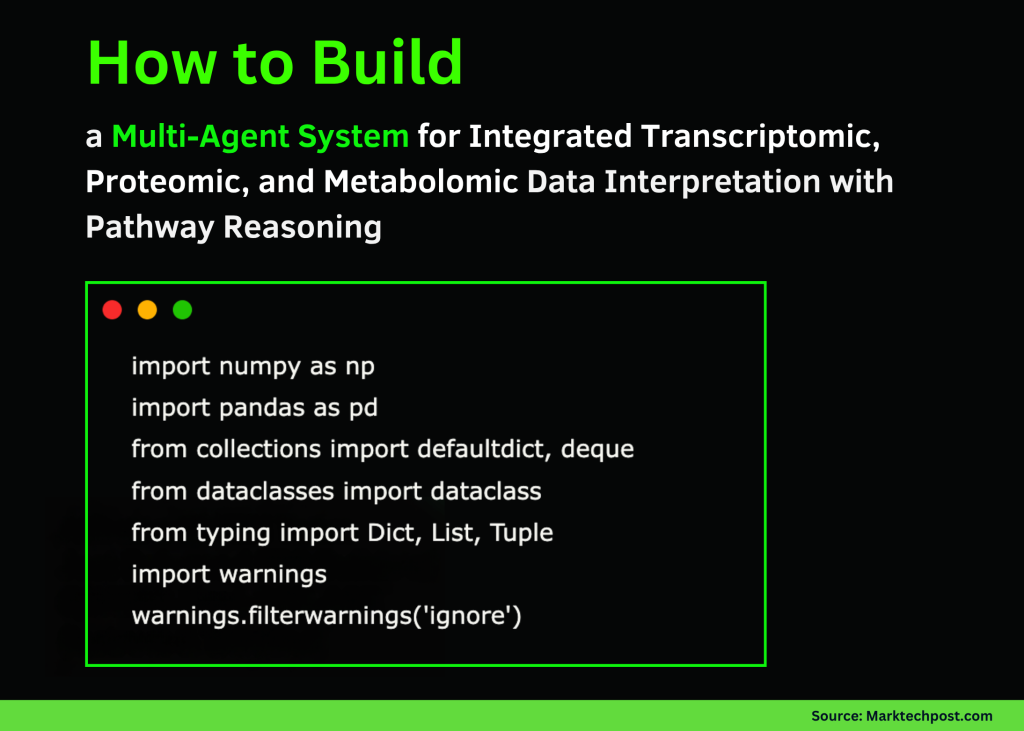 Build a Multi-Agent System for Integrated Transcriptomic, Proteomic, and Metabolomic Data Interpretation with Pathway Reasoning Build a Multi-Agent System for Integrated Transcriptomic, Proteomic, and Metabolomic Data Interpretation with Pathway Reasoning