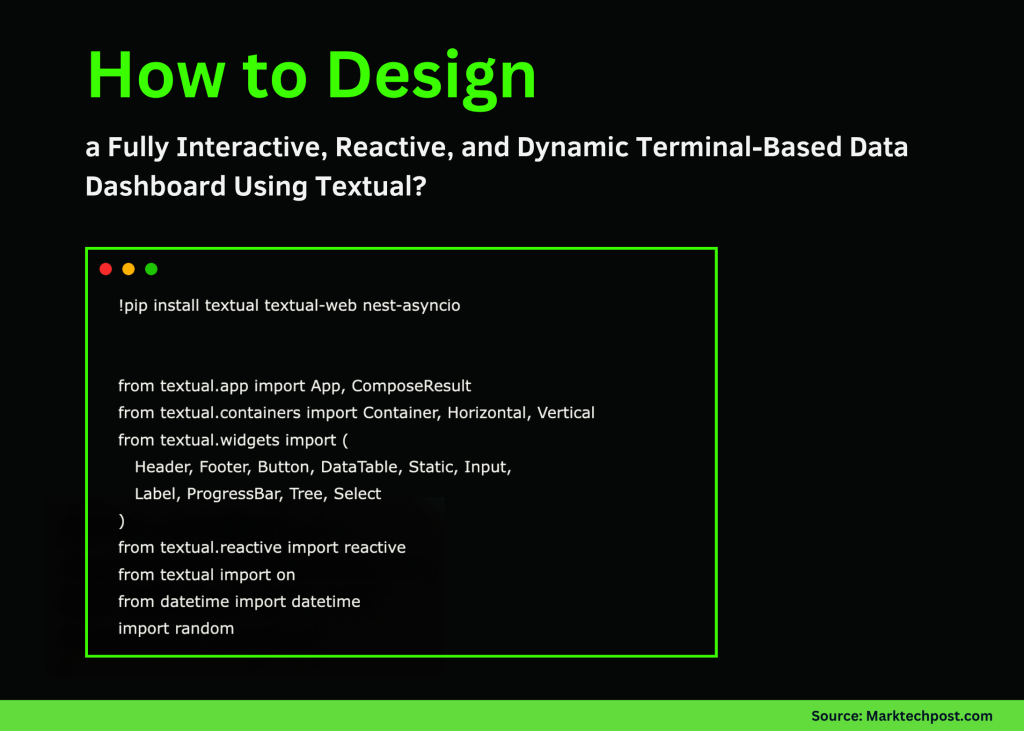 How to Design a Fully Interactive, Reactive, and Dynamic Terminal-Based Data Dashboard Using Textual?