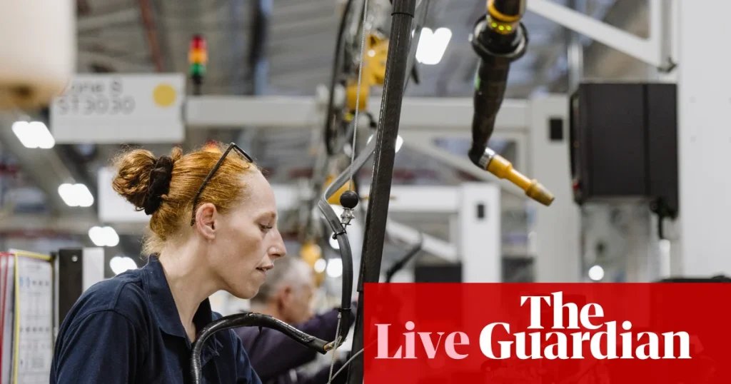 UK factory output returns to growth after JLR restarts operations after cyber-attack – business live | Business