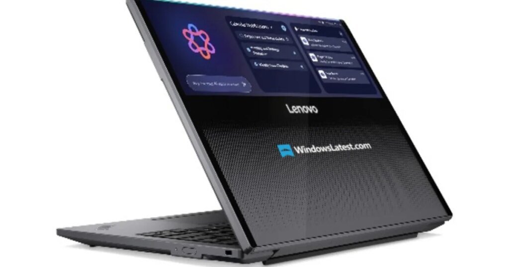Lenovo leaks show an unnecessarily cool laptop with a hidden display under a see-through lid