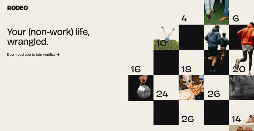 Rodeo is an app for making plans with friends you already have