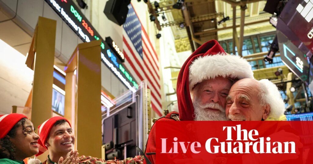 S&P 500 and Dow hit record highs as Santa rally reaches Wall Street – as it happened | Business