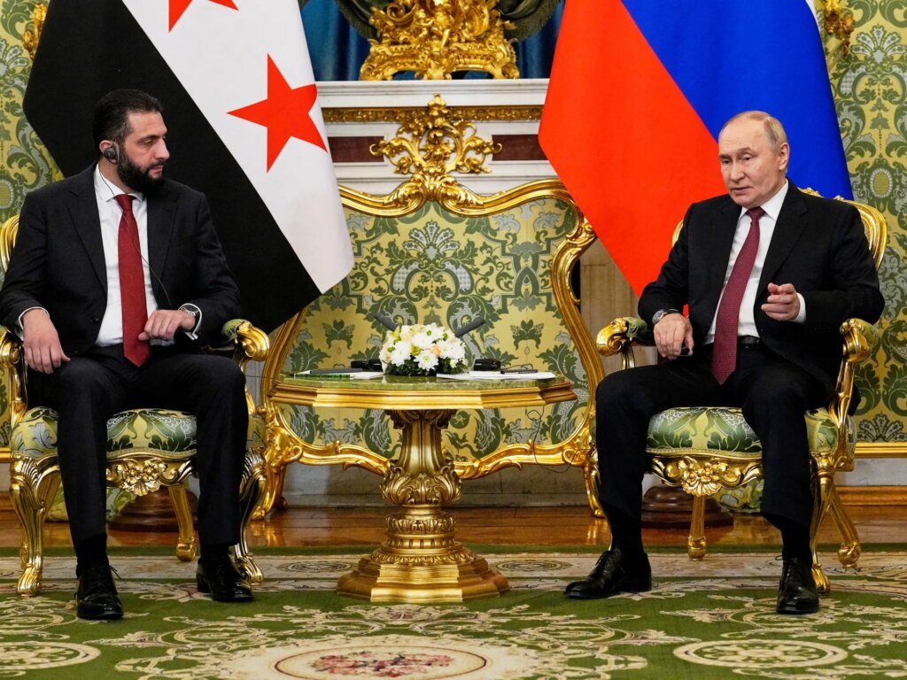 Al-Sharaa meets Putin as Russia seeks to secure military bases in Syria | Vladimir Putin News Al-Sharaa meets Putin as Russia seeks to secure military bases in Syria | Vladimir Putin News