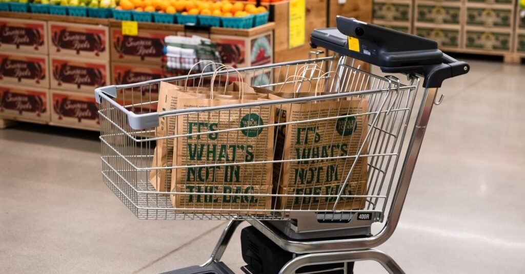 Amazon’s smart shopping cart for Whole Foods gets bigger, lighter, and adds tap-to-pay