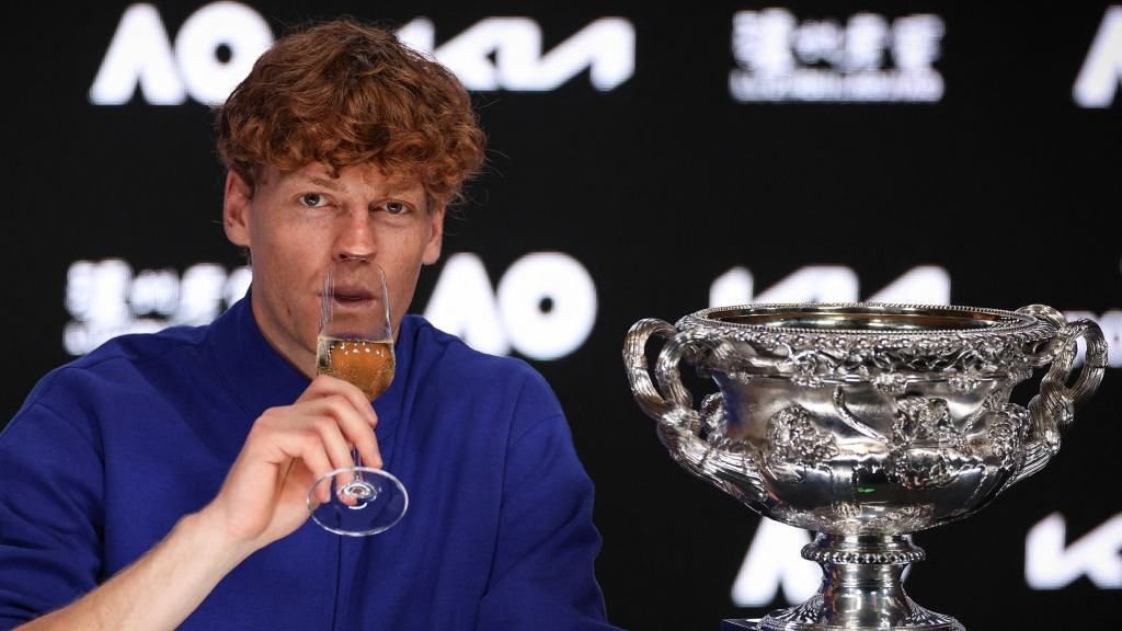 Australian Open 2026 Free Streams: TV Channels, Full Schedule and Preview Jannik Sinner sips from a glass of champagne, next to the Australian Open trophy, after winning the men's singles in 2025.