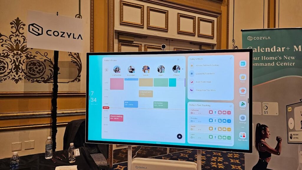 Cozyla showed off a 4K, 55-inch digital family calendar at CES