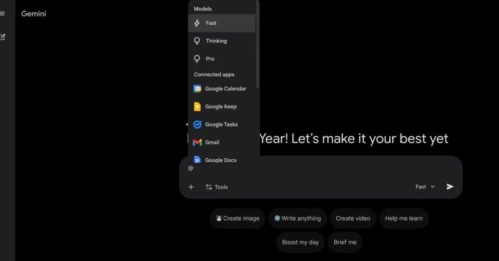 Gemini app gets faster model switching from @-menu Gemini app gets faster model switching from @-menu