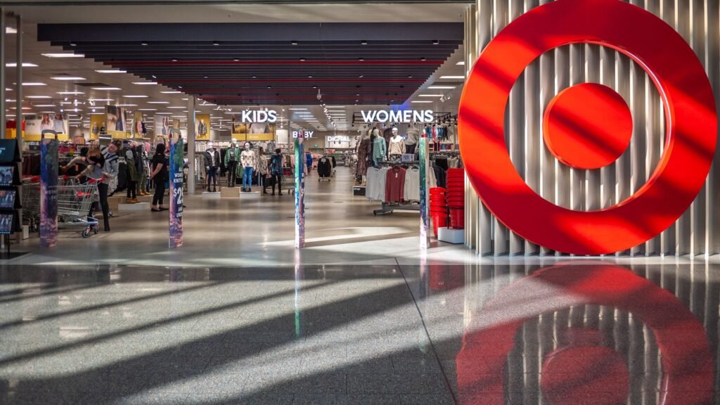 Target store checkout line and logo