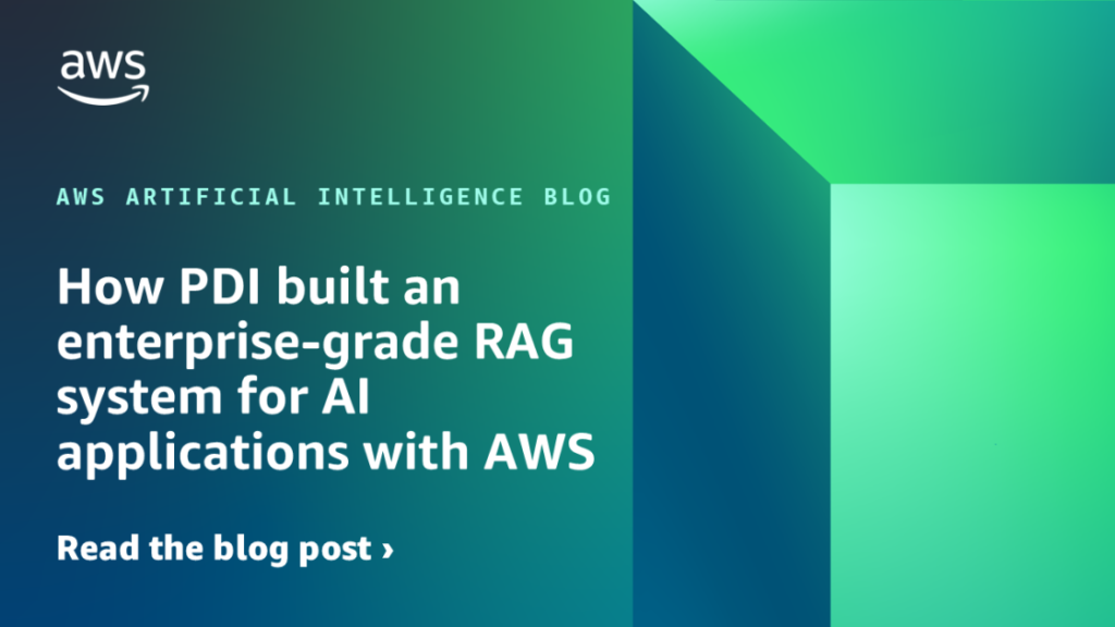 How PDI built an enterprise-grade RAG system for AI applications with AWS How PDI built an enterprise-grade RAG system for AI applications with AWS