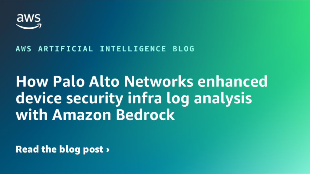 How Palo Alto Networks enhanced device security infra log analysis with Amazon Bedrock