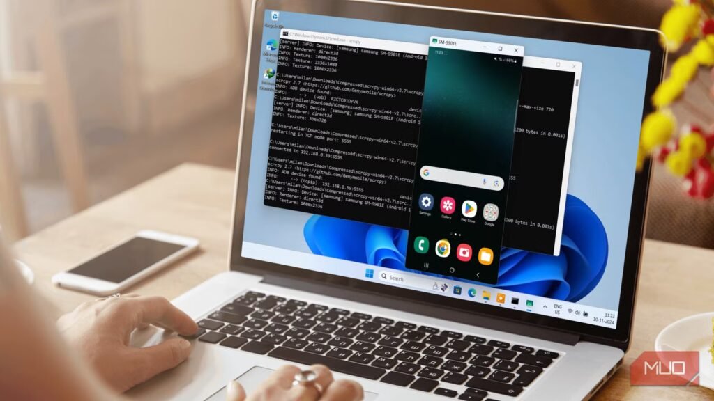 I mirrored my Android screen to Windows with zero lag (and no apps installed on the phone)