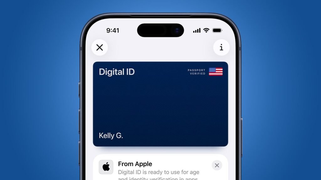 The Digital ID feature in the Apple Wallet app on an iPhone.