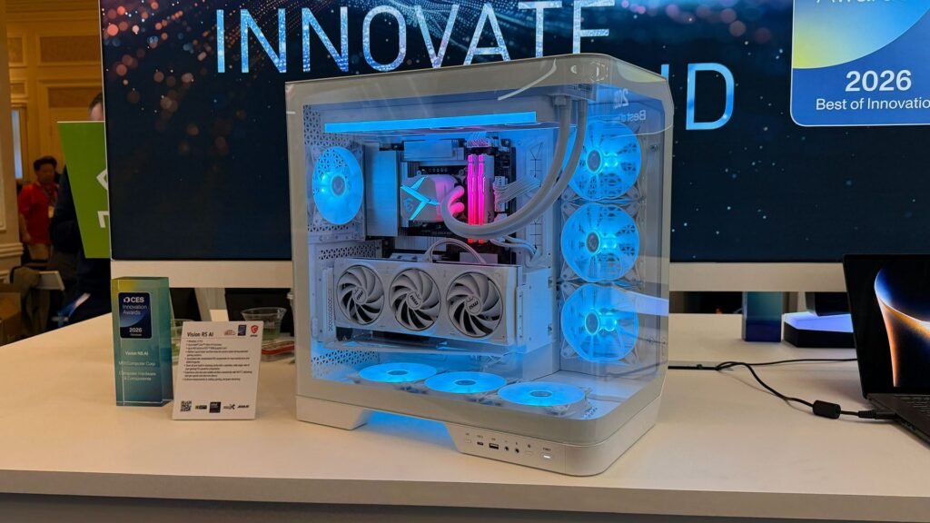 An MSI computer on display at CES 2026