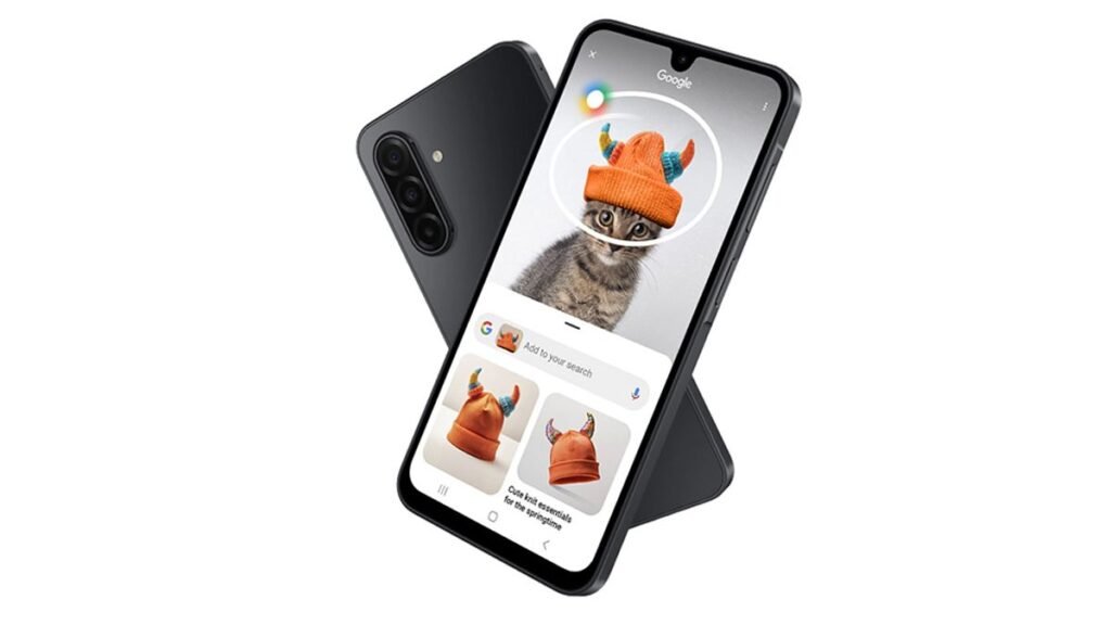 Samsung Galaxy A17 5G render with Circle to Search