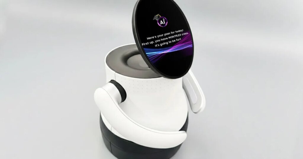 Samsung concepts put an OLED screen on a classroom robot and retro music gear 