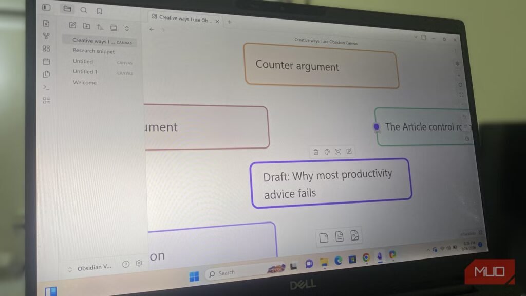 4 creative ways I use Obsidian Canvas that aren’t just flowcharts