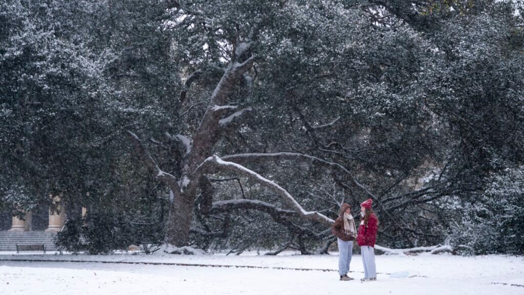 Bomb cyclone brings bitter cold and snow to the Southeast : NPR