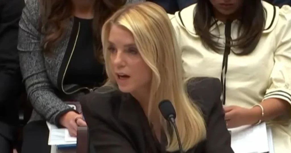 Bondi tells congressman "your time is up" when asked if she would apologize to Epstein survivors