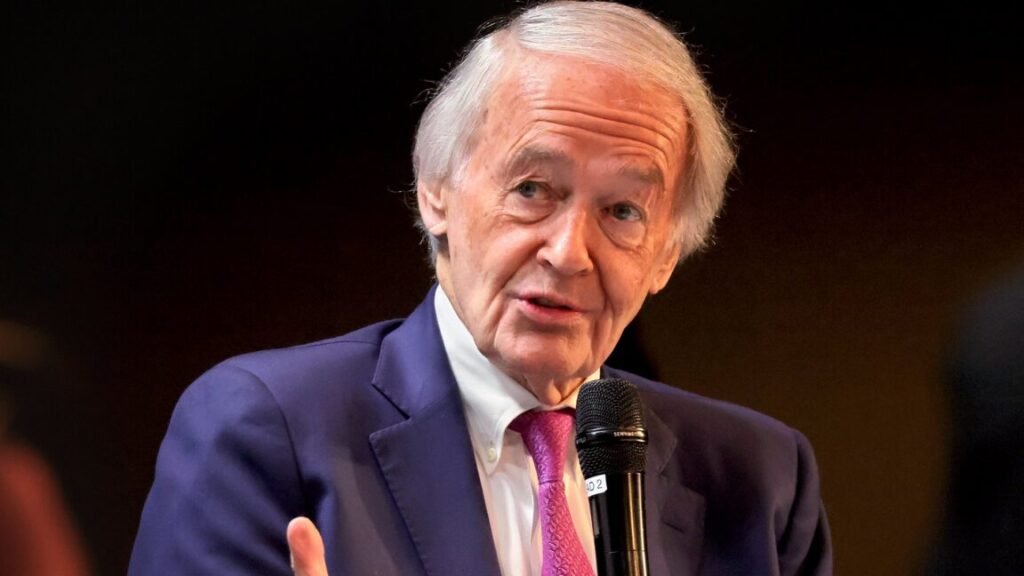 “Capture it all”: ICE urged to explain memo about collecting info on protesters Senator Ed Markey holds a microphone while he speaks at an event.