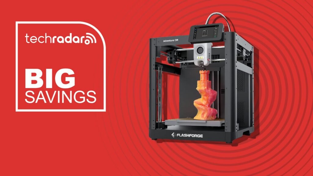 Flashforge Adventurer 5M beginner-friendly 3D printer is just $239