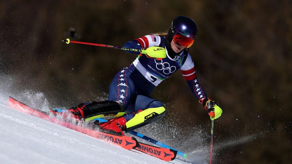 How Team USA’s Olympic Skiers and Snowboarders Got an Edge From Google AI Mikaela Shiffrin skiing in the women's slalom run