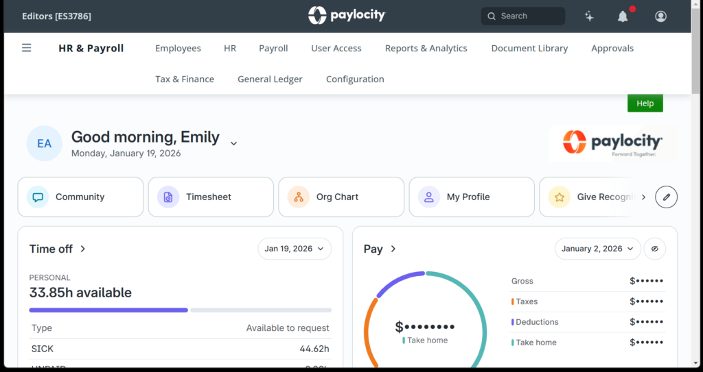 Paylocity review | TechRadar Paylocity homepage