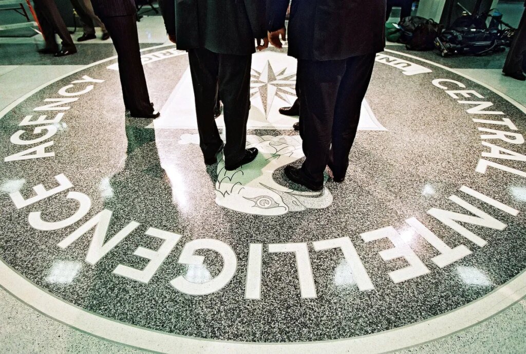 Senator, who has repeatedly warned about secret U.S. government surveillance, sounds new alarm over ‘CIA activities’ 386984 06: President George W. Bush, Central Intelligence Agency Director George Tenet and others stand on the seal of the Agency March 20, 2001 at the CIA Headquarters in Langley, Virginia. Bush toured the facility and met some of the Agency''s employees. (Pool Photo by David Burnett/Newsmakers)