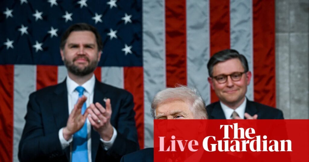 Trump calls out supreme court justices for ‘unfortunate’ tariff ruling in State of the Union address – live | State of the Union address