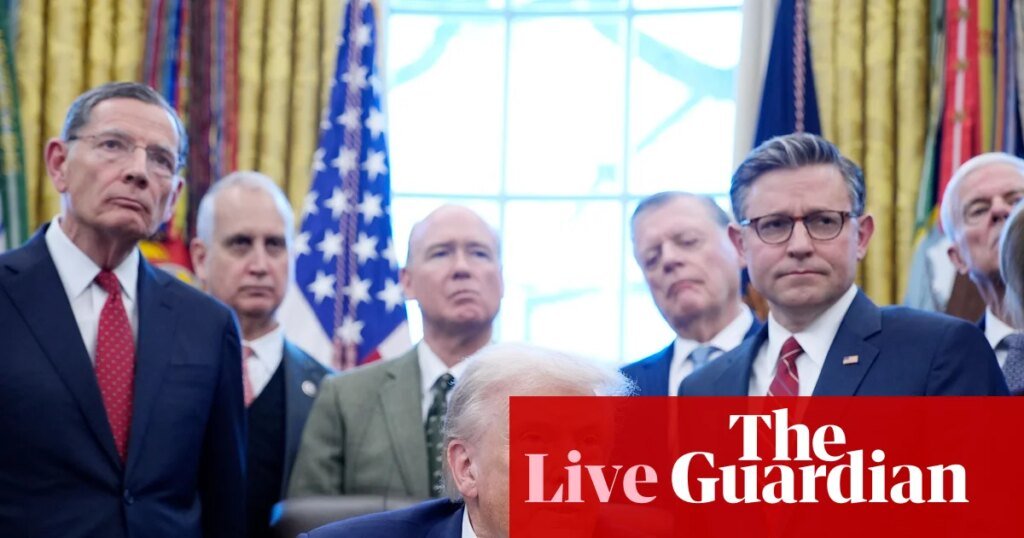 Trump scolds CNN reporter Kaitlan Collins for not smiling as she asks about Epstein abuse survivors – live | Trump administration Trump scolds CNN reporter Kaitlan Collins for not smiling as she asks about Epstein abuse survivors – live | Trump administration