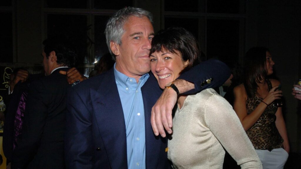 Jeffrey Epstein and Ghislaine Maxwell attend de Grisogono Sponsors The 2005 Wall Street Concert Series Benefitting Wall Street Rising, with a Performance by Rod Stewart at Cipriani Wall Street on March 15, 2005 in New York City.