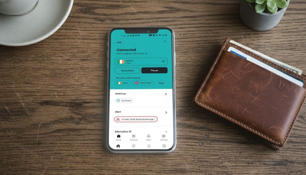 You’ve only got 10 more days to get Surfshark’s best plan at a discounted price with 3 extra months thrown in — here’s how to claim Surfshark VPN running on an Android phone on a coffee table.