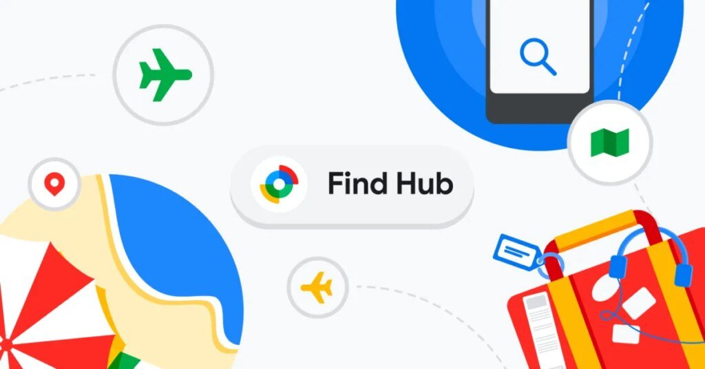Find Hub adds Google Messages integration, lost luggage sharing