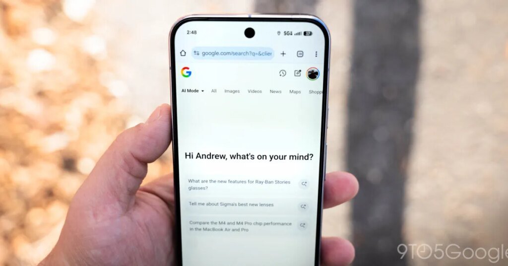 Google app starts rolling out quick access to AI Mode history