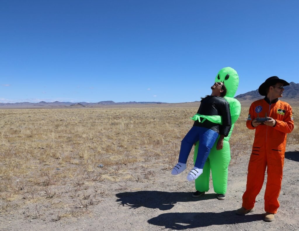 A person in an alien costume