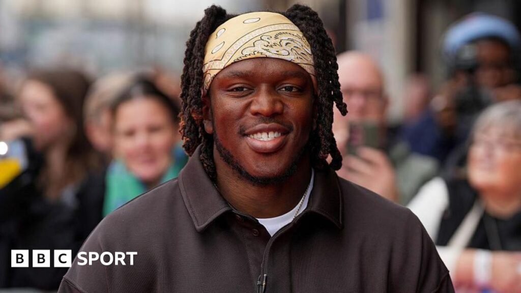 Close up picture of KSI at a celebrity event