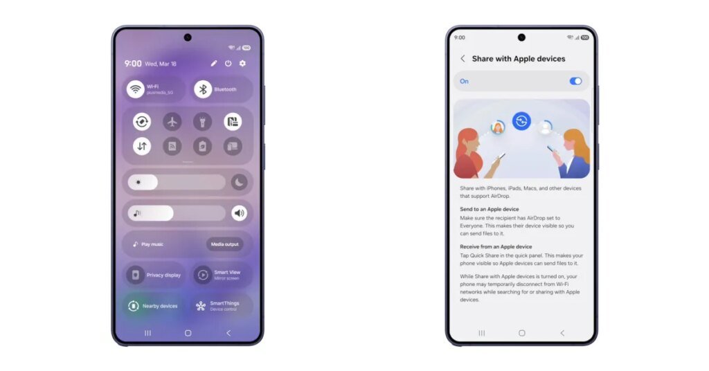 Samsung rolling out AirDrop over Quick Share on Galaxy S26 Samsung rolling out AirDrop over Quick Share on Galaxy S26