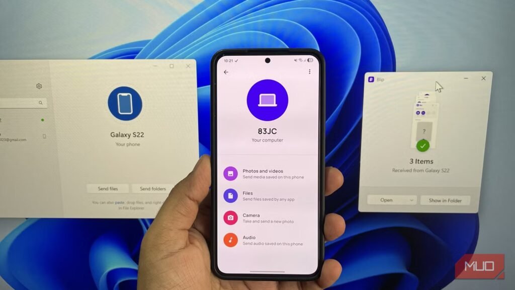 This is the cleanest way to share files between your phone and Windows