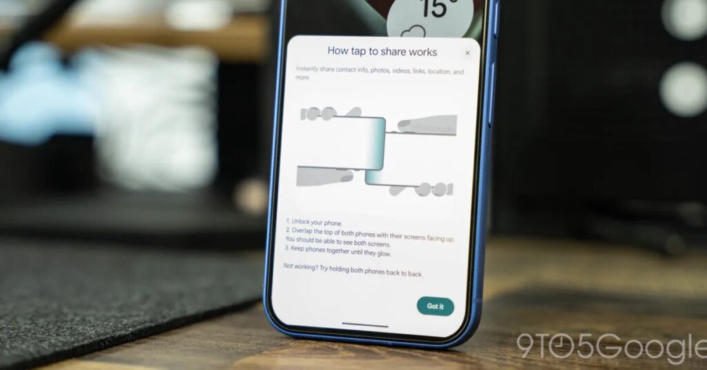 Android 'Tap to Share' will send contacts, files – here's a preview