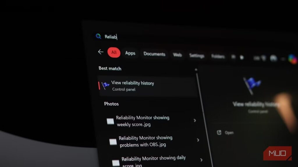 I found Windows' built-in crash history tool — it goes back years and I had no idea it existed