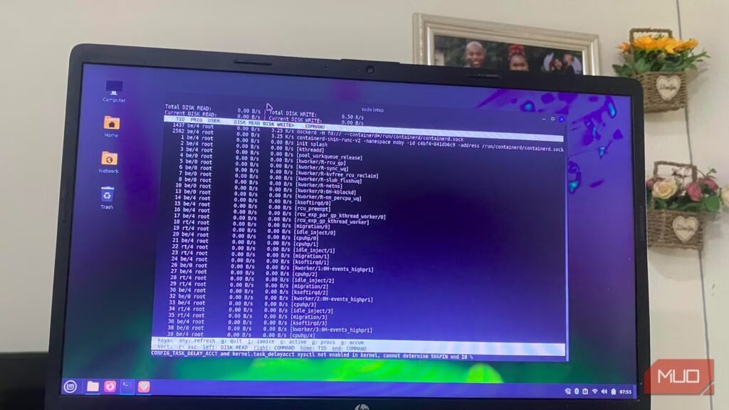 I found a Linux command that shows exactly which app is eating my disk I/O in real time