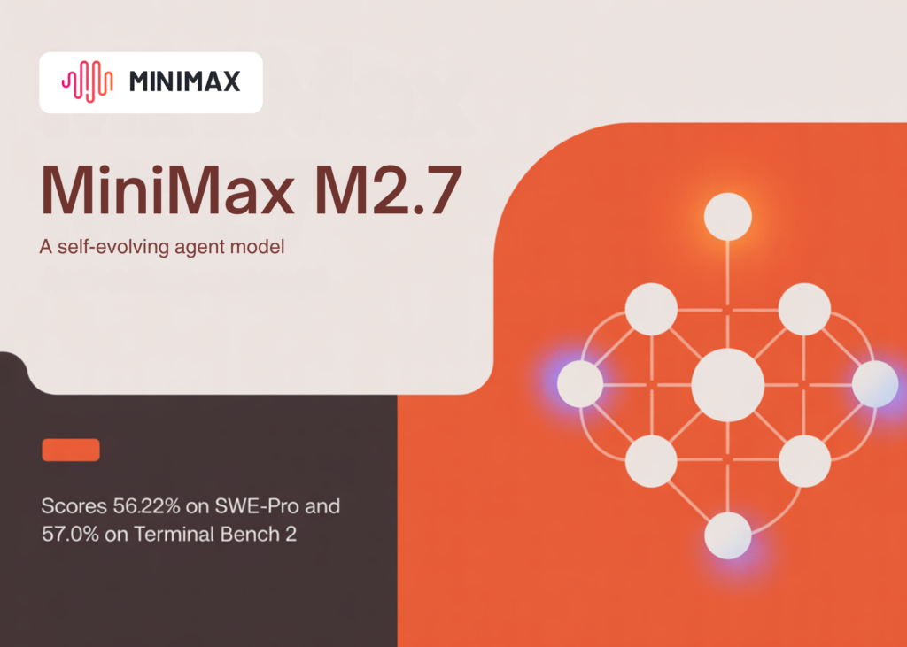 MiniMax Just Open Sourced MiniMax M2.7: A Self-Evolving Agent Model that Scores 56.22% on SWE-Pro and 57.0% on Terminal Bench 2 MiniMax Just Open Sourced MiniMax M2.7: A Self-Evolving Agent Model that Scores 56.22% on SWE-Pro and 57.0% on Terminal Bench 2