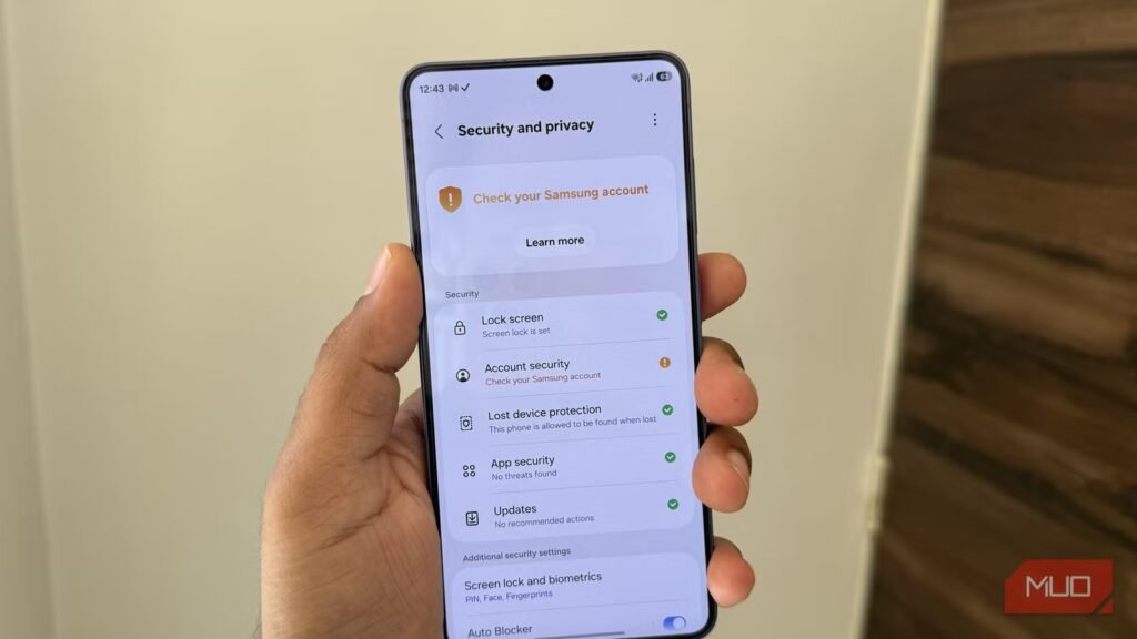 My Samsung has security features I've never seen on any other Android phone