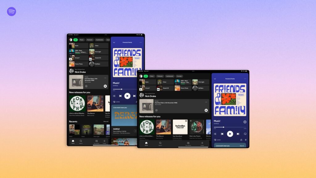 Spotify looks brand new on tablets with a design rework that makes total sense