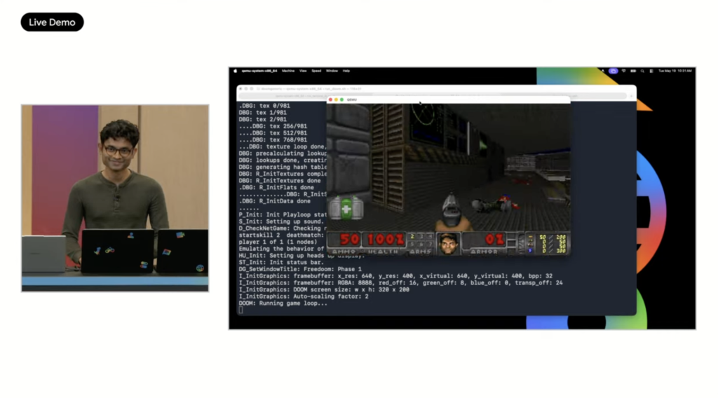 Did Google use a MacBook during its live demo at Google I/O?