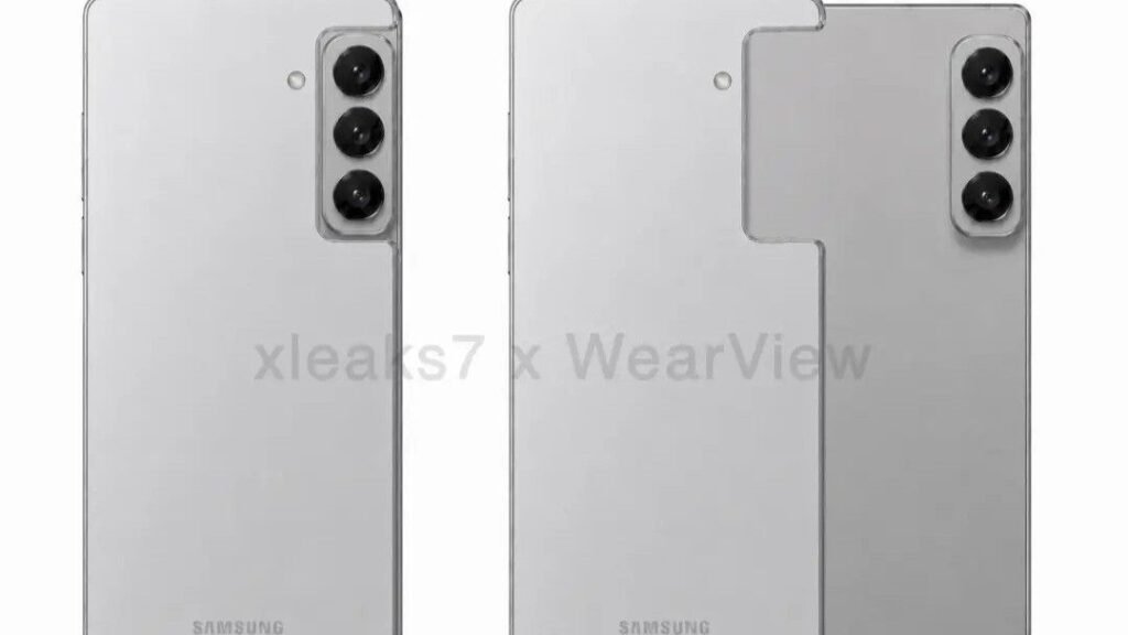 An alleged leaked mockup rendering of the "Galaxy Z Rollable" from Samsung, which shows a static "shell" that the phone's hardware slots into, as it rolls out from the left and back in.