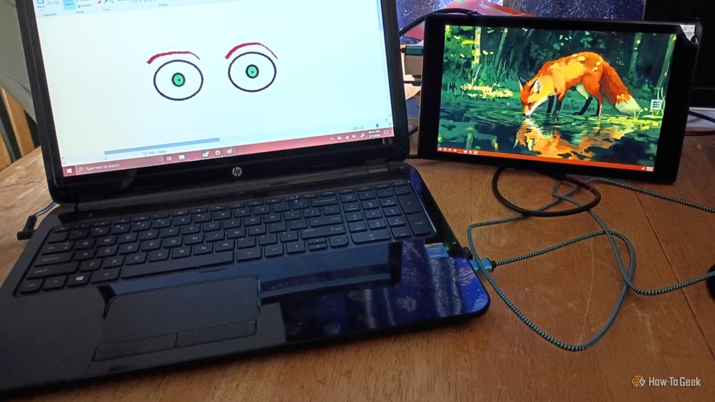 Skip the portable monitor and use a $25 Fire Tablet as a second (or third) screen instead