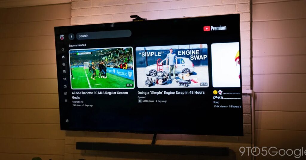YouTube for TV revamps sidebar with better Subscription access